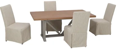 Crew 5-pc. Dining Set in Gray Skies by Riverside Furniture