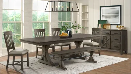 Sullivan Dining Table in Brushed Charcoal by Intercon