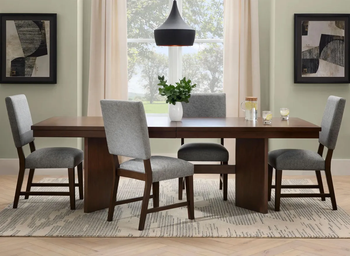 Declan 5-pc Dining Set in Walnut by Bellanest