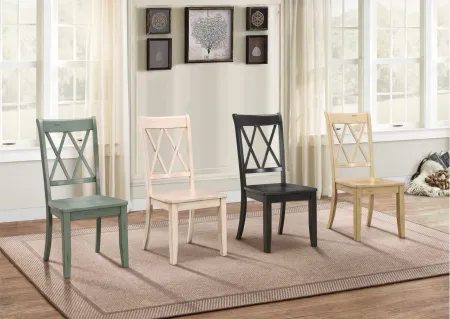 Salena 5-pc. Dining Set in Natural & Teal by Homelegance