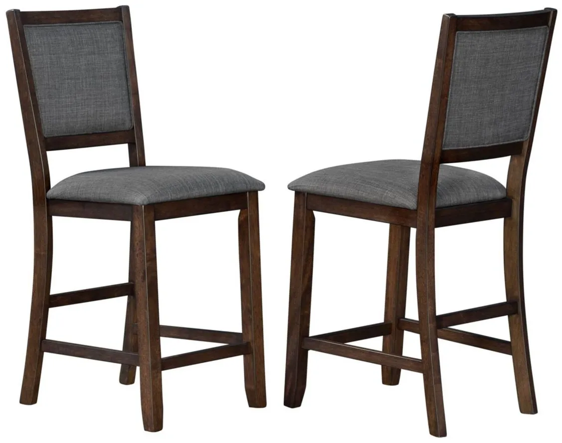 Chesney Counter Chairs - Set of 2 in FALCON BROWN by A-America