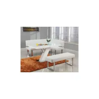 Linden 4-pc. Breakfast Nook Dining Set in Chrome by Chintaly Imports