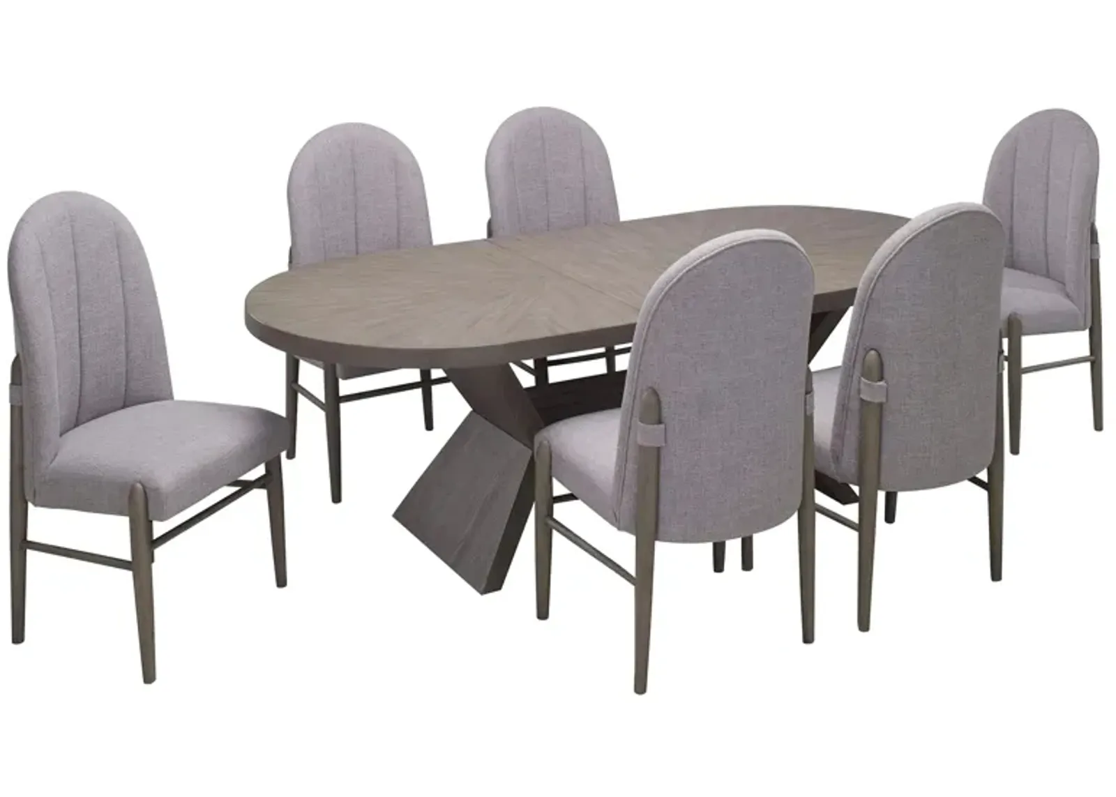 Aldo 7-pc. Dining Set in Gray by Davis Intl.