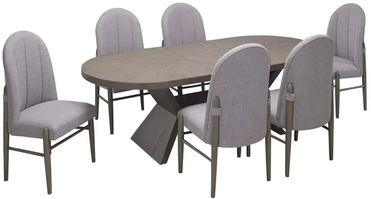 Aldo 7-pc. Dining Set in Gray by Davis Intl.