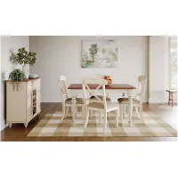 Sagamore 5-pc. Dining Set in Bisque / Natural Pine by Liberty Furniture