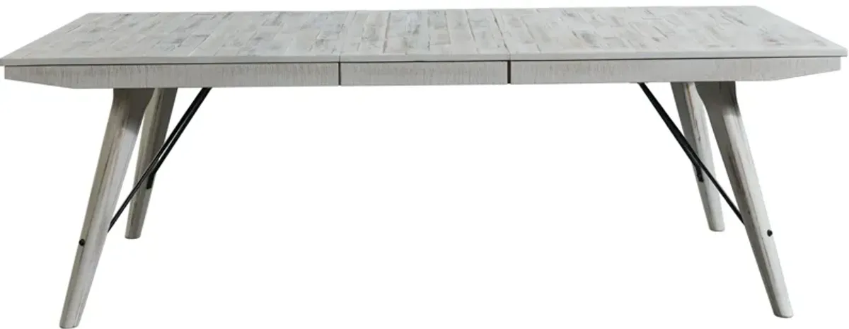 Modern Rustic Trestle Table in Weathered White by Intercon