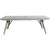 Modern Rustic Trestle Table in Weathered White by Intercon