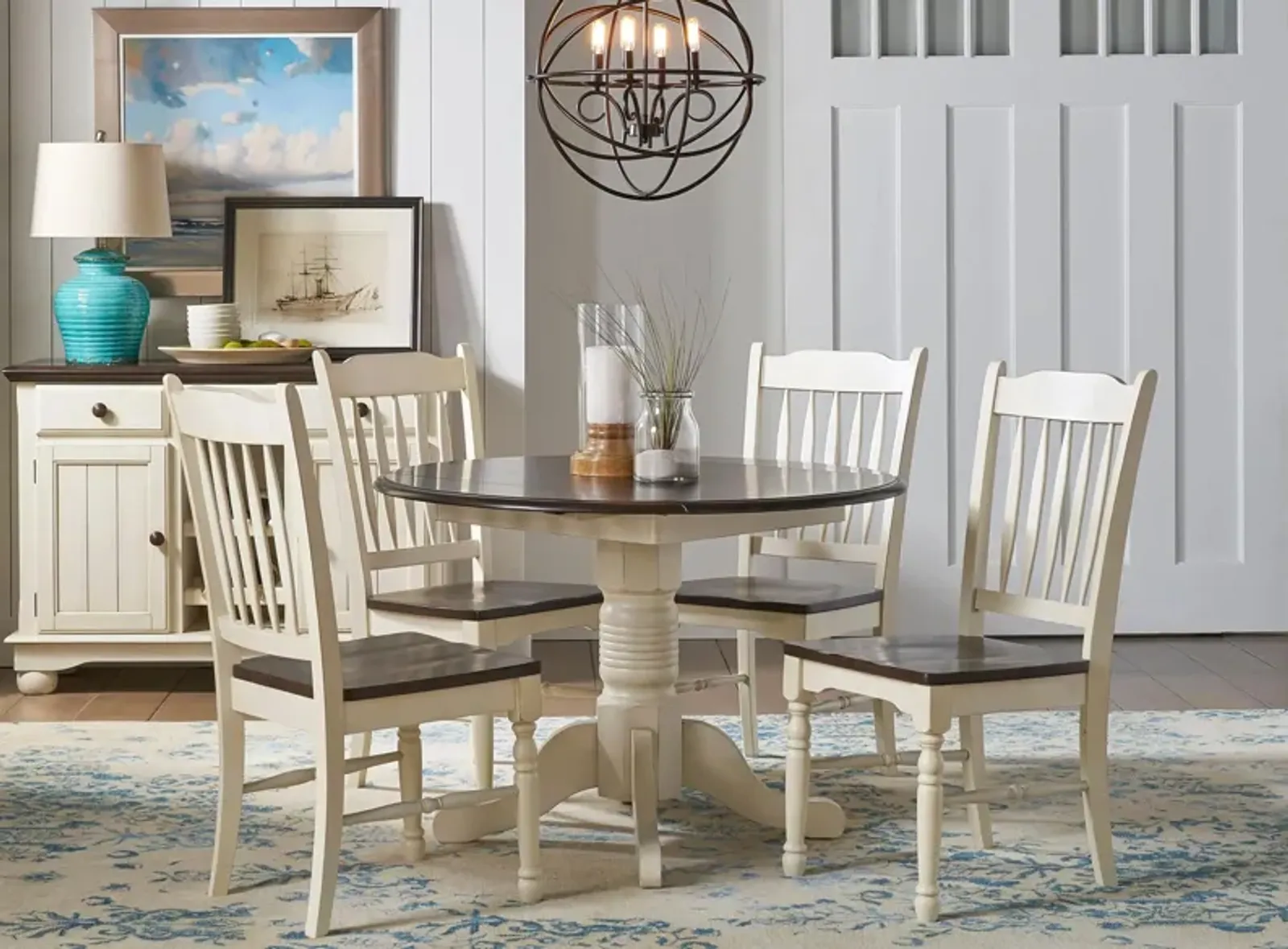 British Isles 5-pc. Slatback Drop-Leaf Dining Set