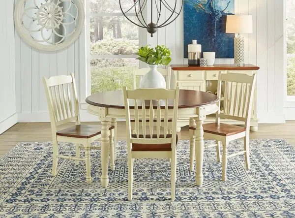 British Isles 5-pc. Oval Slatback Dining Set with Leaves