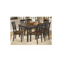 Owingsville 7-pc Dining Set in Black/Brown by Ashley Furniture