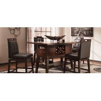 Danfield 5-pc. Counter-Height Dining Set in Dark Brown by Bellanest