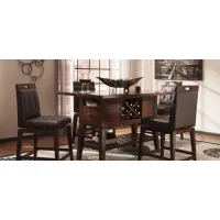 Danfield 5-pc. Counter-Height Dining Set in Dark Brown by Bellanest