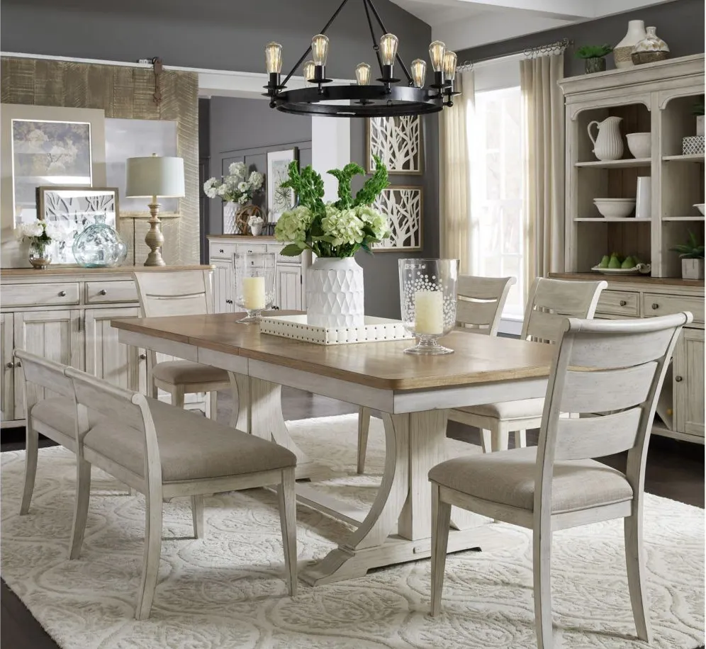 Farmhouse Reimagined 6-pc. Dining Set in White by Liberty Furniture