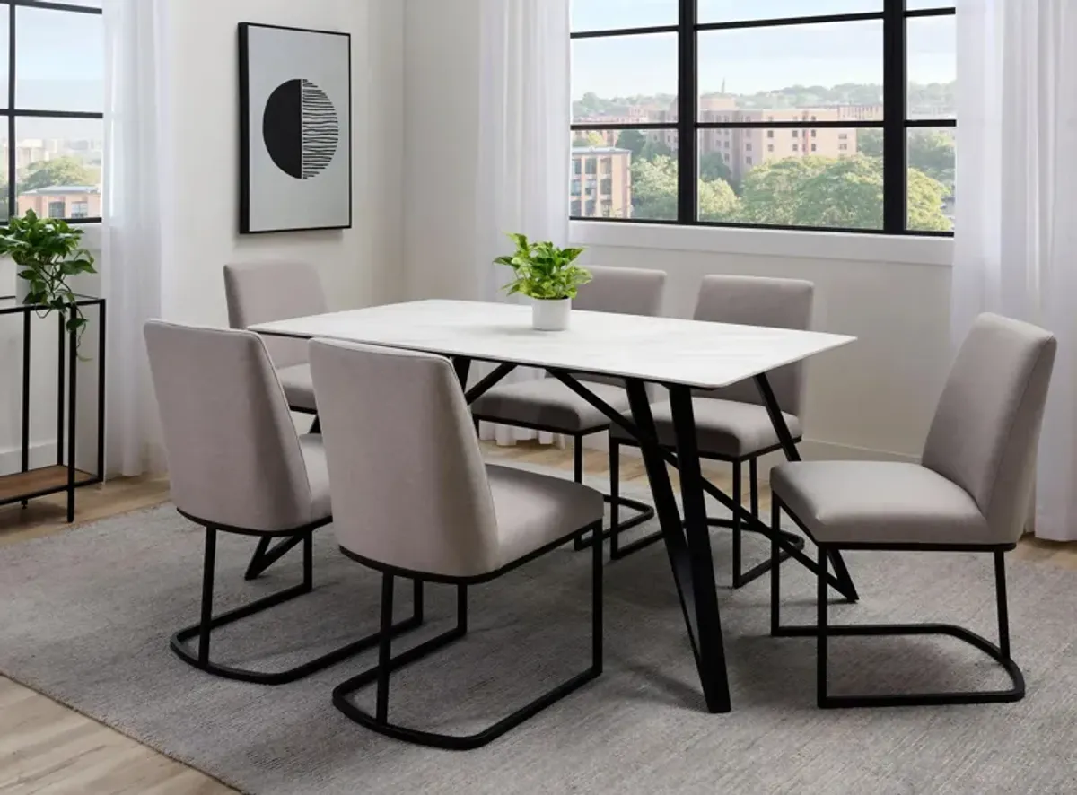 Misty 7-pc. Dining Set in Gray by Davis Intl.