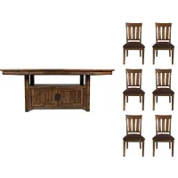 Cannon Valley 7-pc. Dining Set in Brown / Distressed Medium Brown by Jofran