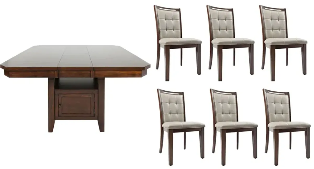 Manchester 7-pc. Dining Set in Warm Brown by Jofran