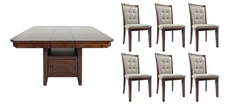 Manchester 7-pc. Dining Set in Warm Brown by Jofran