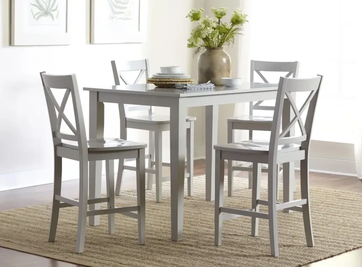 Simplicity 5-pc. Counter-Height Dining Set in Dove by Jofran