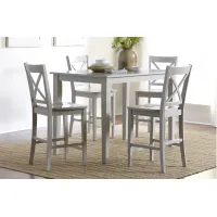 Simplicity 5-pc. Counter-Height Dining Set in Dove by Jofran