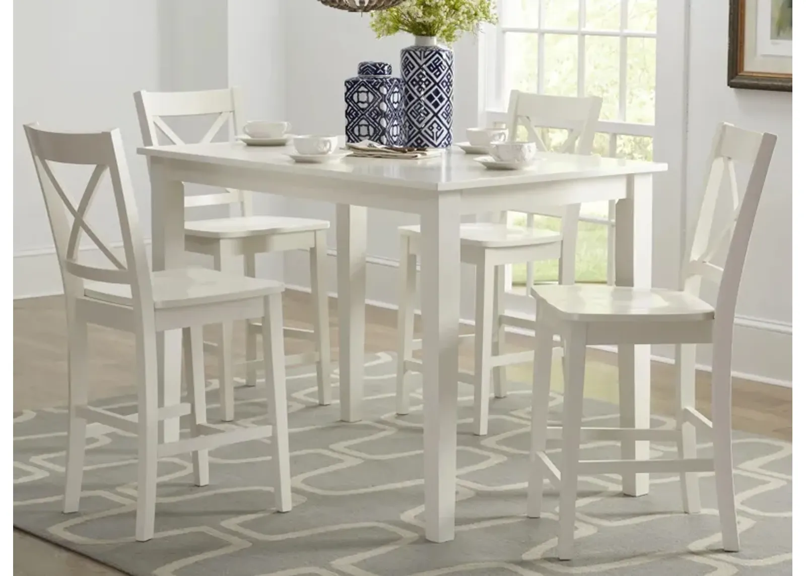 Simplicity 5-pc. Counter Height Dining Set in Paperwhite by Jofran