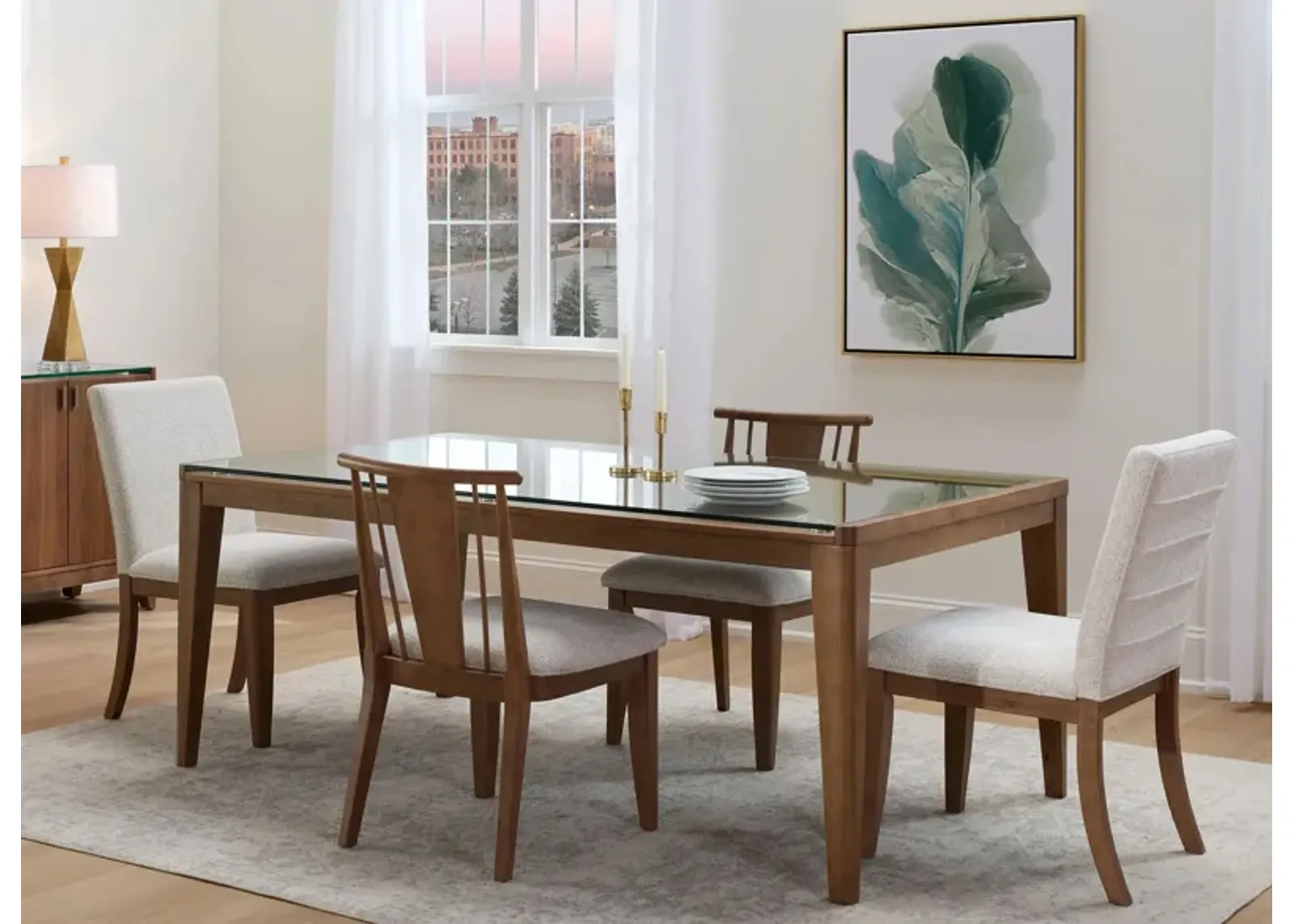 Kerrigan 5-pc. Dining Set in Walnut by Davis Intl.