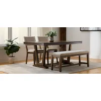 Drakeshire 4-pc. Dining Set with Bench in Brown by Legacy Classic Furniture