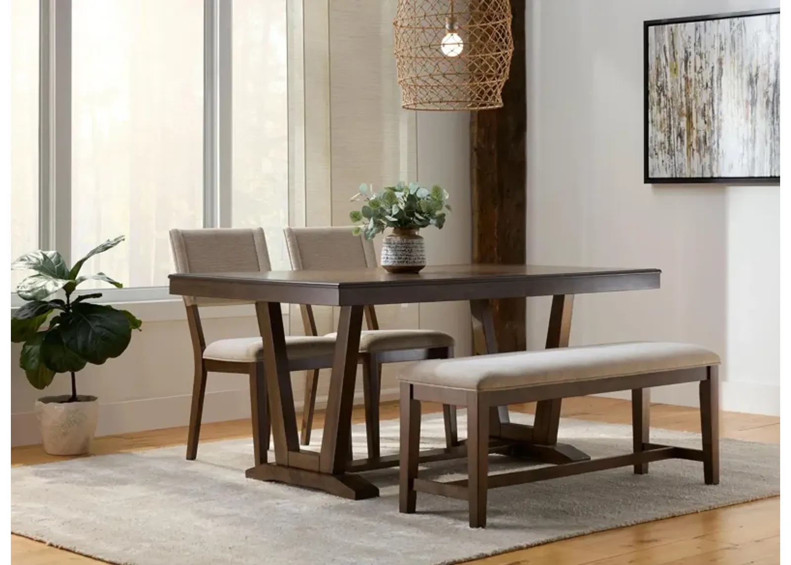 Drakeshire 4-pc. Dining Set with Bench in Brown by Legacy Classic Furniture