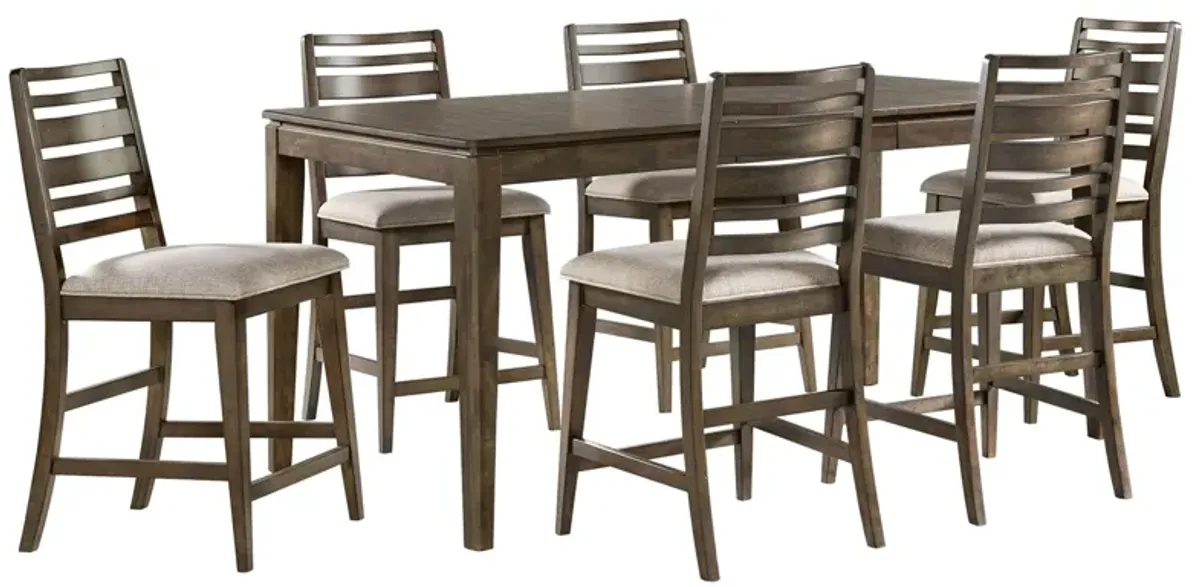 Magna 7-pc. Counter Height Dining Set in Brushed Mango Wood by Intercon