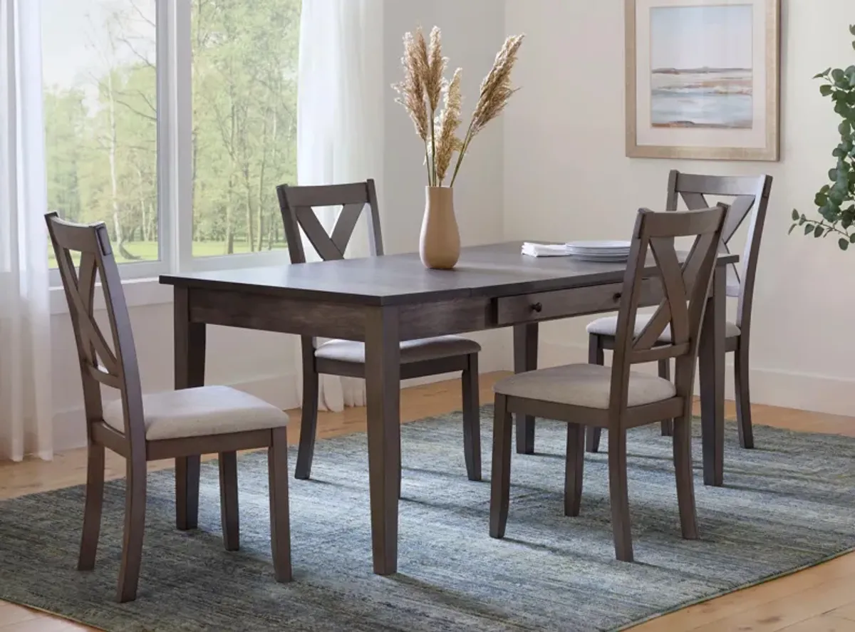 Melvin 5-pc. Dining Set in Dark Gray by Davis Intl.