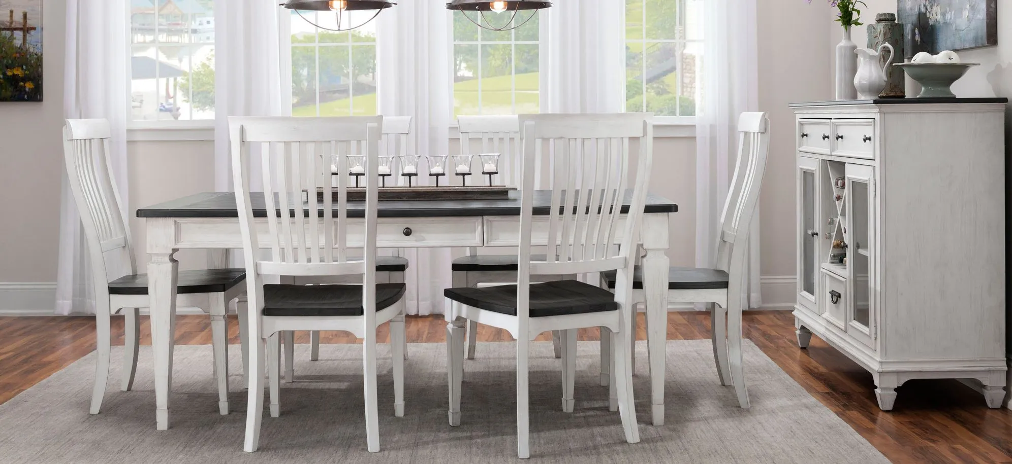 Shelby 7-pc. Dining Set in White / Gray by Liberty Furniture