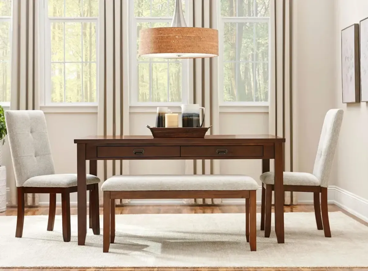 Saunders 4-pc. Dining Set With Bench in Cherry by Bellanest