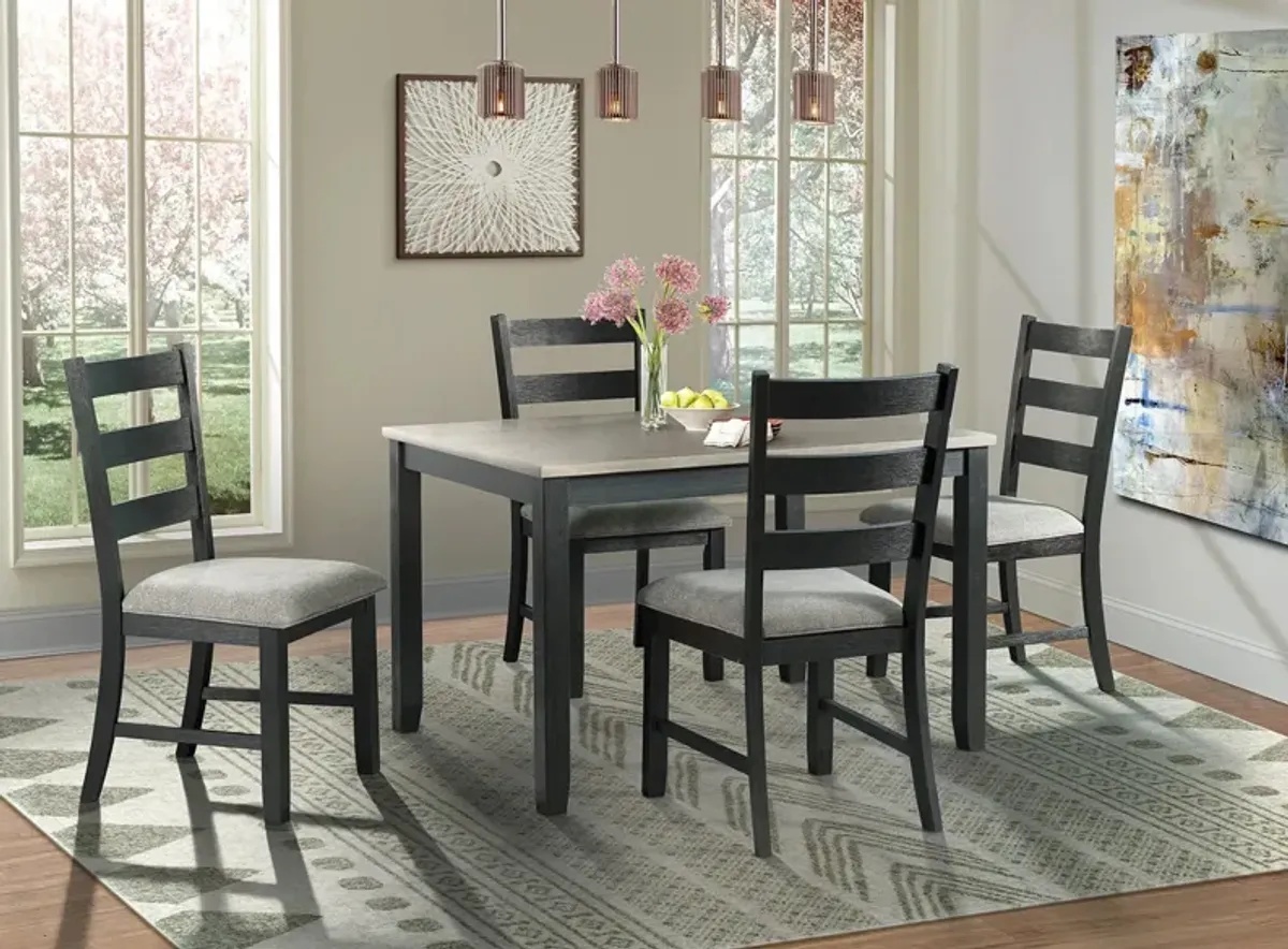 Glenwood 5-pc. Dining Set in Gray/Black by Elements International Group