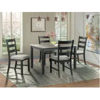 Glenwood 5-pc. Dining Set in Gray/Black by Elements International Group