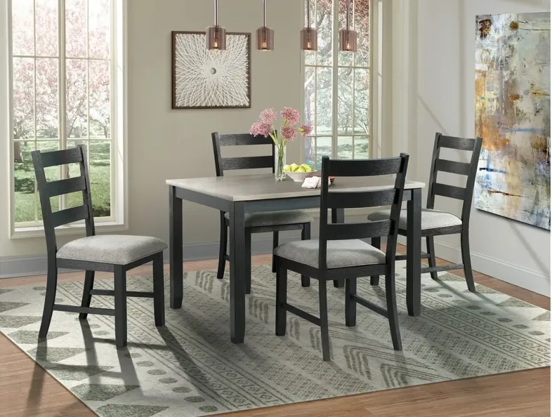 Glenwood 5-pc. Dining Set in Gray/Black by Elements International Group