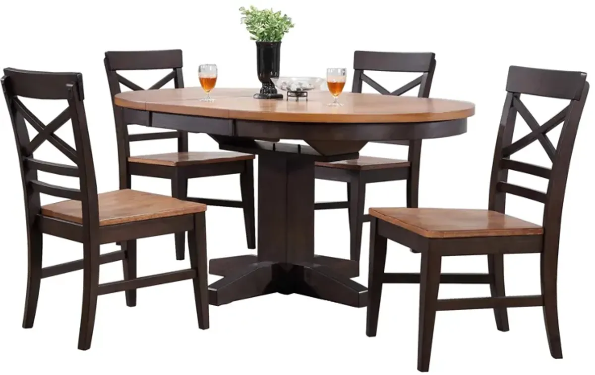 Choices 5-pc. Round Dining Set in Black by ECI