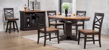 Choices 5-pc. Round Dining Set in Black by ECI
