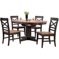 Choices 5-pc. Round Dining Set in Black by ECI