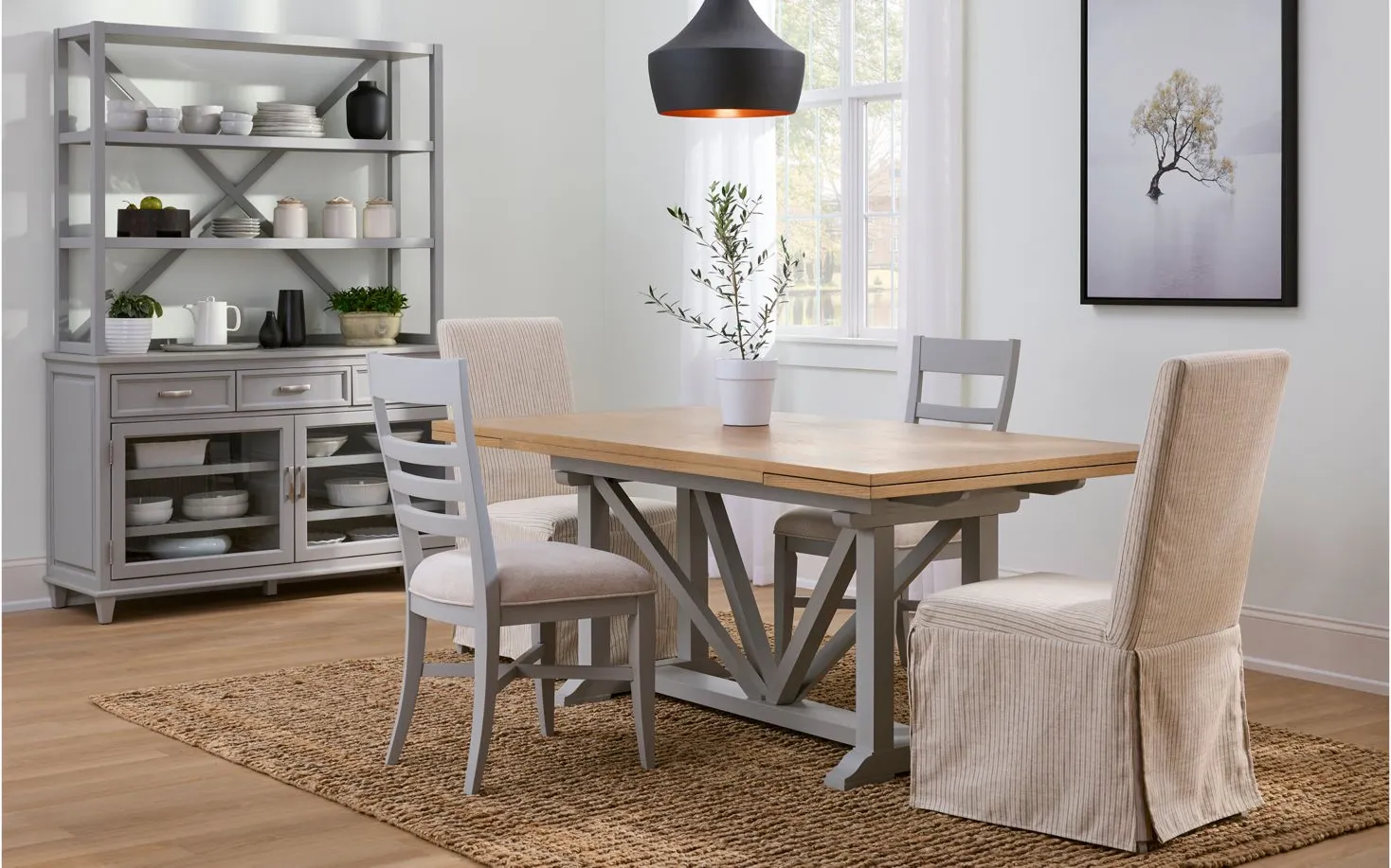 Crew 5-pc. Dining Set in Gray Skies by Riverside Furniture