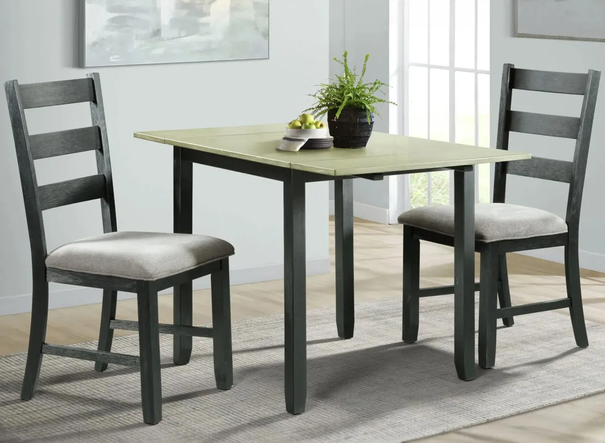 Tuttle Dining Set -3pc. in Black by Elements International Group