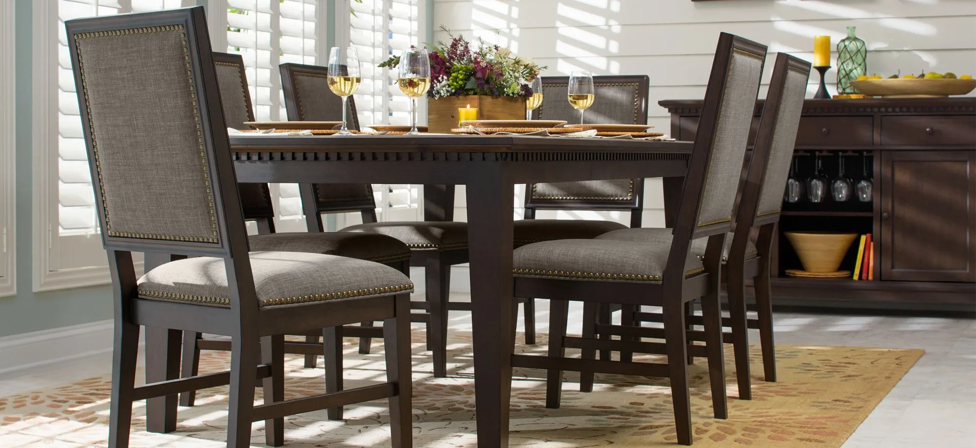 Landburn 7-pc. Dining Set in Rustic Brown by Bellanest