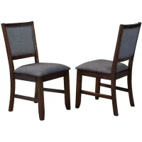 Chesney Dining Chairs - Set of 2 in FALCON BROWN by A-America