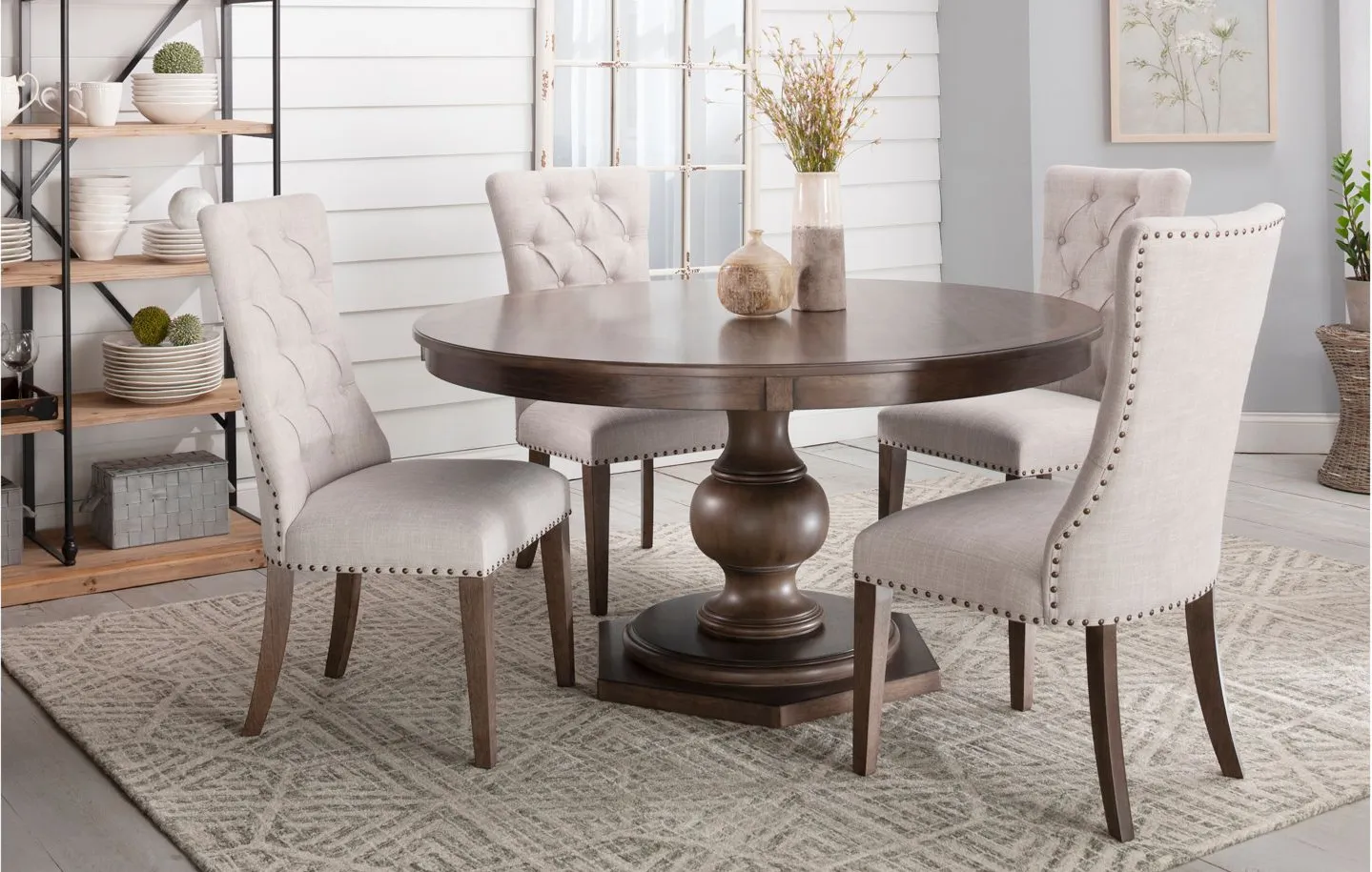 Tatum 5-pc. Dining Set in Beige / Brown by Bellanest