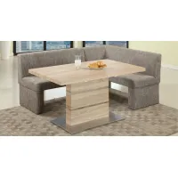 Labrenda 3-pc. Breakfast Nook Dining Set in Light Oak/Gray by Chintaly Imports