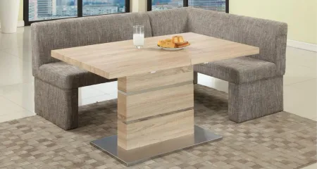 Labrenda 3-pc. Breakfast Nook Dining Set in Light Oak/Gray by Chintaly Imports