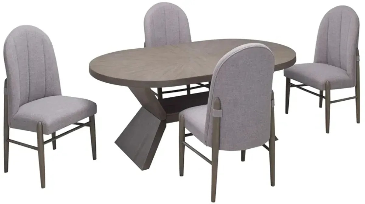 Aldo 5-pc. Dining Set in Gray by Davis Intl.