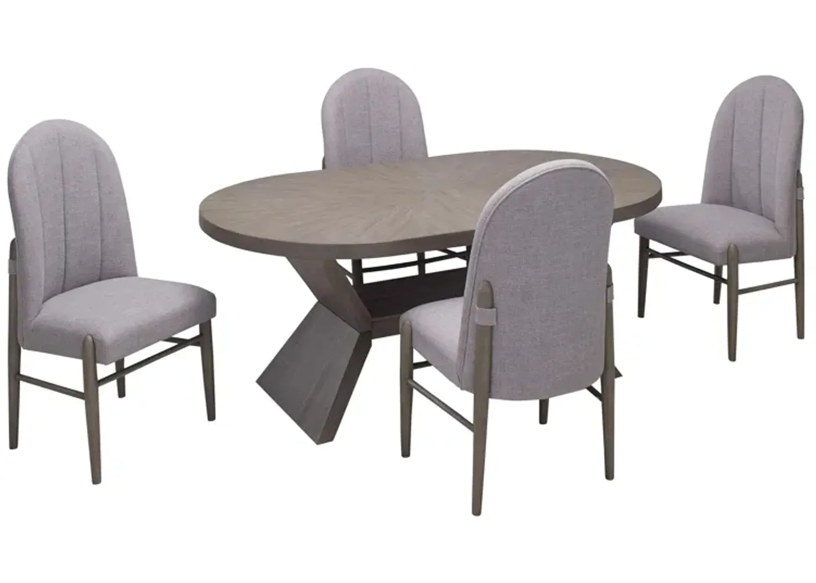 Aldo 5-pc. Dining Set in Gray by Davis Intl.