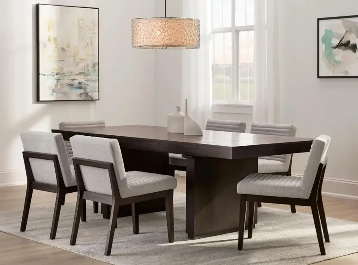 Modesto 7-pc. Dining Set in Black/Beige by Davis Intl.