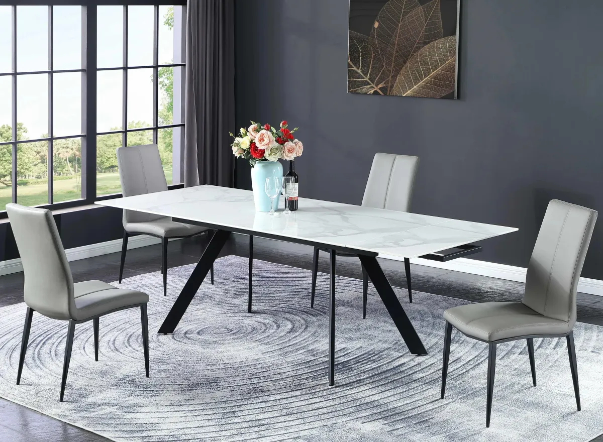 Alexis 5-pc. Dining Set in Gray by Chintaly Imports