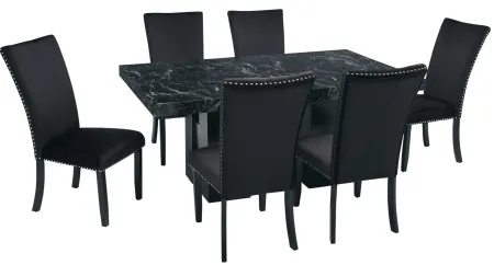 Alaina 7-pc. Dining Set in Black and White by Global Furniture Furniture USA