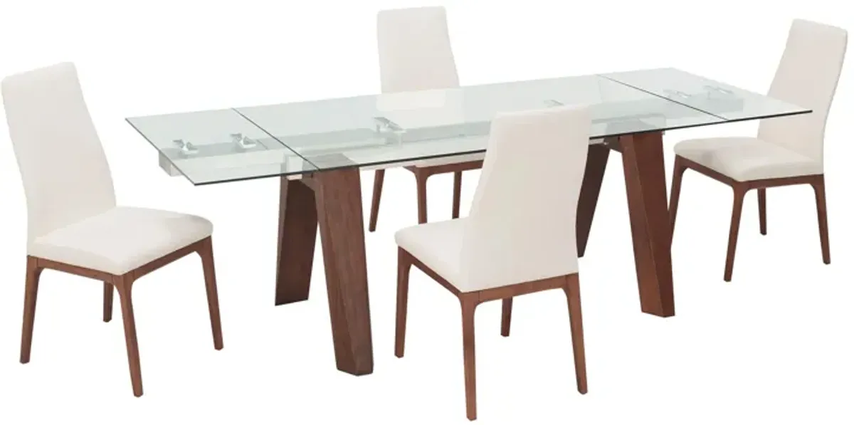 Sombra 5-pc. Dining Set (4 White Chairs)